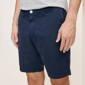NWT DL1961 Men's Designer Light Flat Front Jake Chino Shorts Deep Blue Size 35